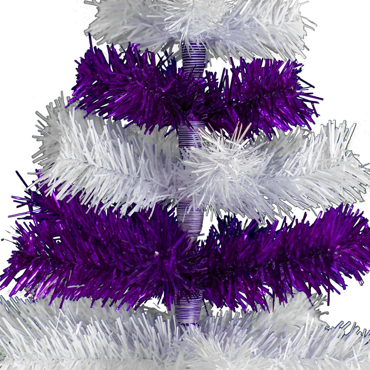 24in Purple & White Layered Tinsel Christmas Trees on sale at leedisplay.com