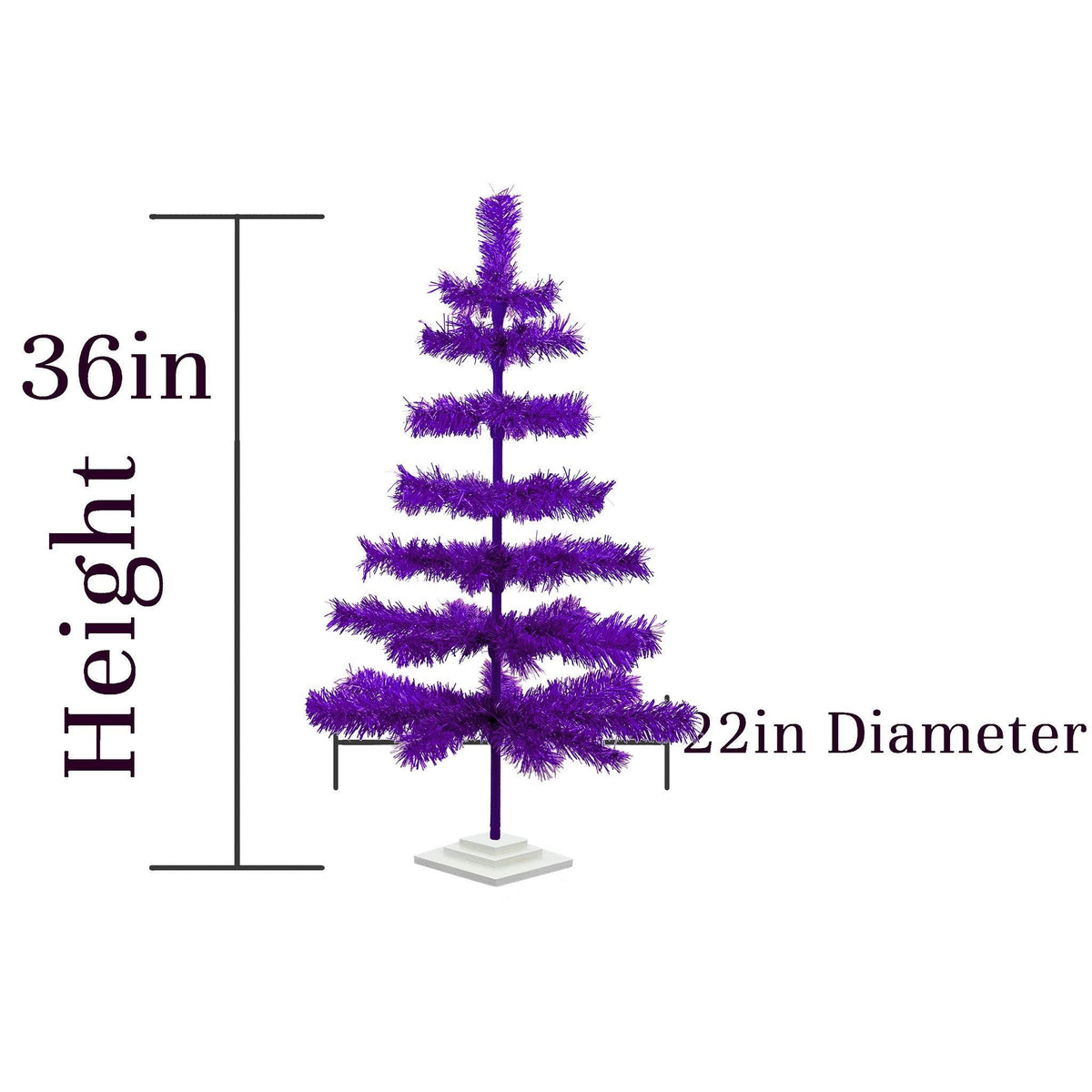 Purple Tinsel Christmas Tree - Lee Display