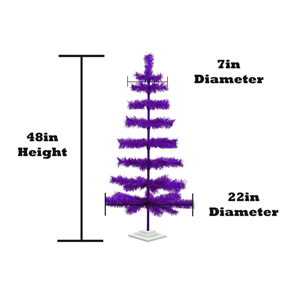 Purple Tinsel Christmas Tree - Lee Display