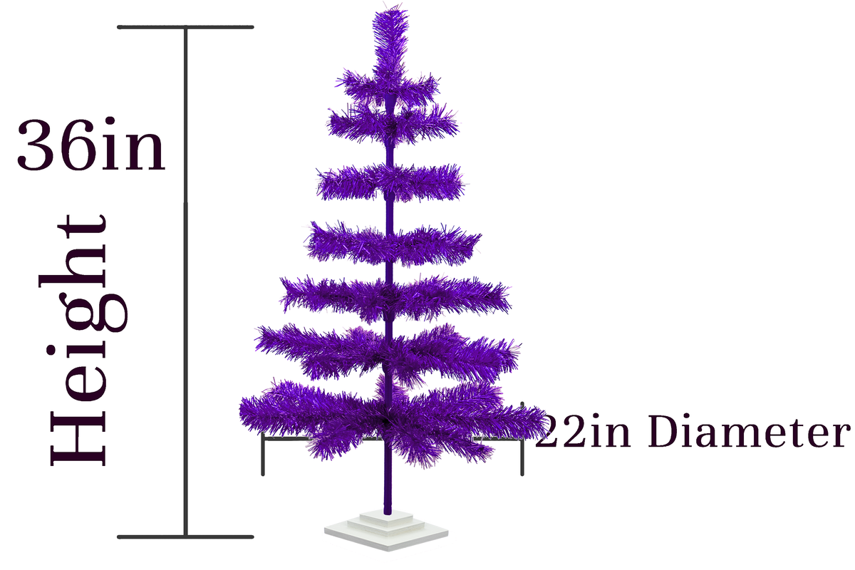 Purple Tinsel Christmas Tree - Lee Display