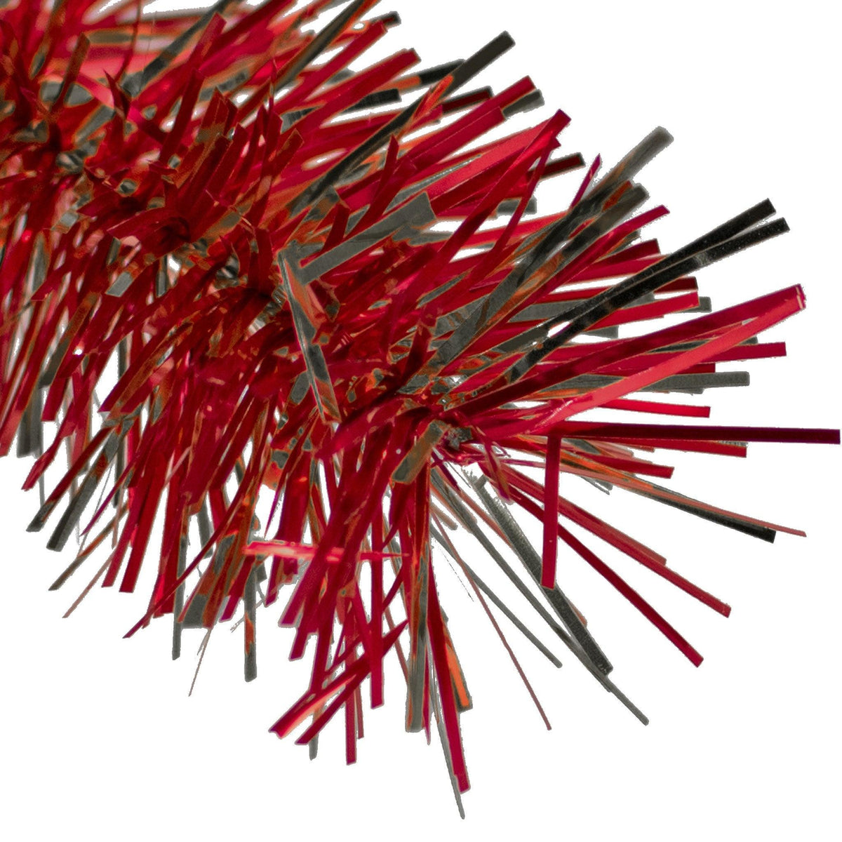 Lee Display's brand new 25ft Shiny Red and Black Tinsel Garlands and Fringe Embellishments on sale at leedisplay.com