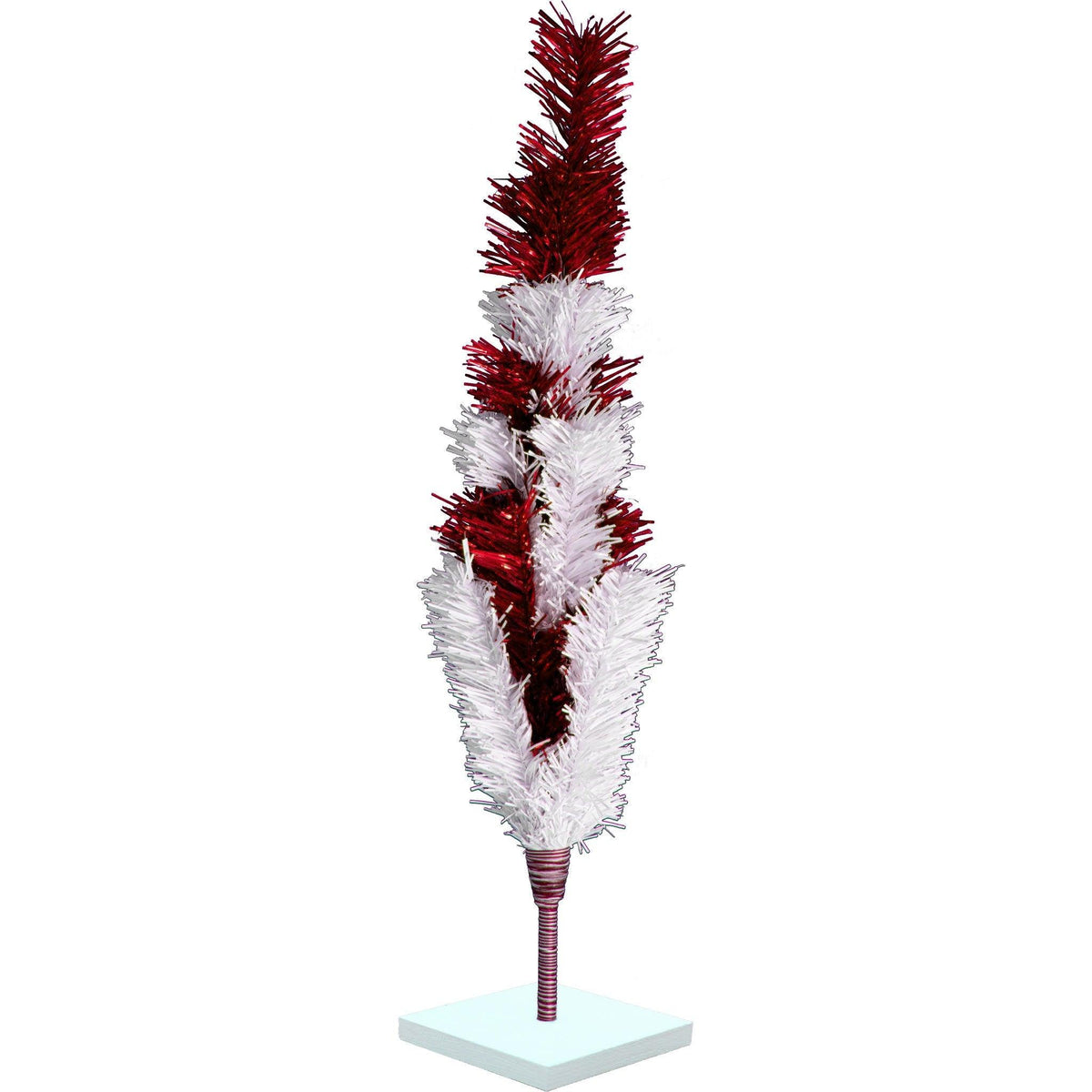 Red & White Layered Tinsel Christmas Trees!    Decorate for the holidays with a Shiny Red and Matte White retro-style Christmas Tree.  Incorporate a little white and blue into your holiday decorations this year.  Shop now at leedisplay.com