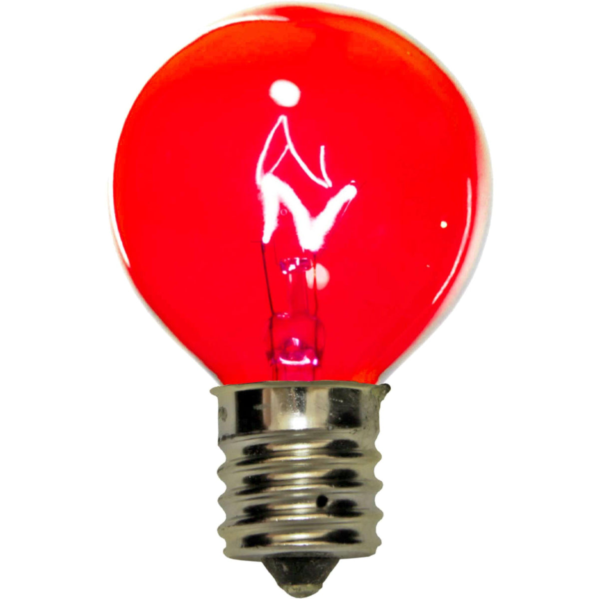 1 Box of 25 of brand new transparent Red G40 Globe Light Bulbs Replace your old bulbs today from leedisplay.com