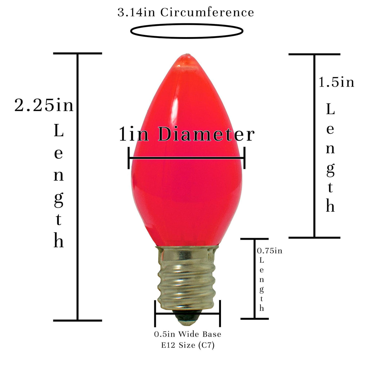 Red Solid LED Light Bulbs - Lee Display