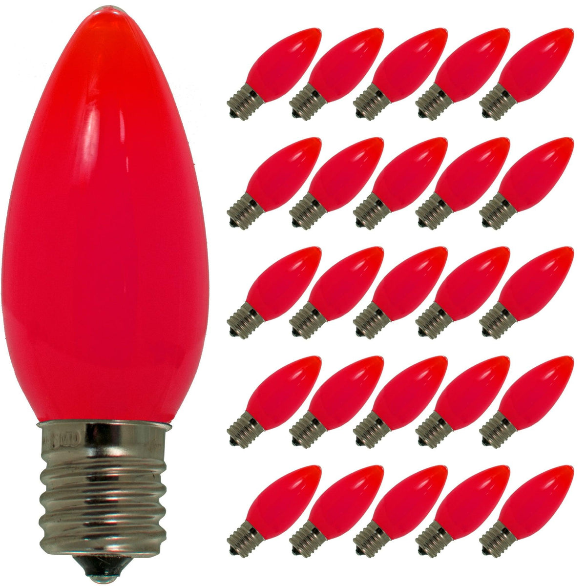 Red Solid LED Light Bulbs - Lee Display