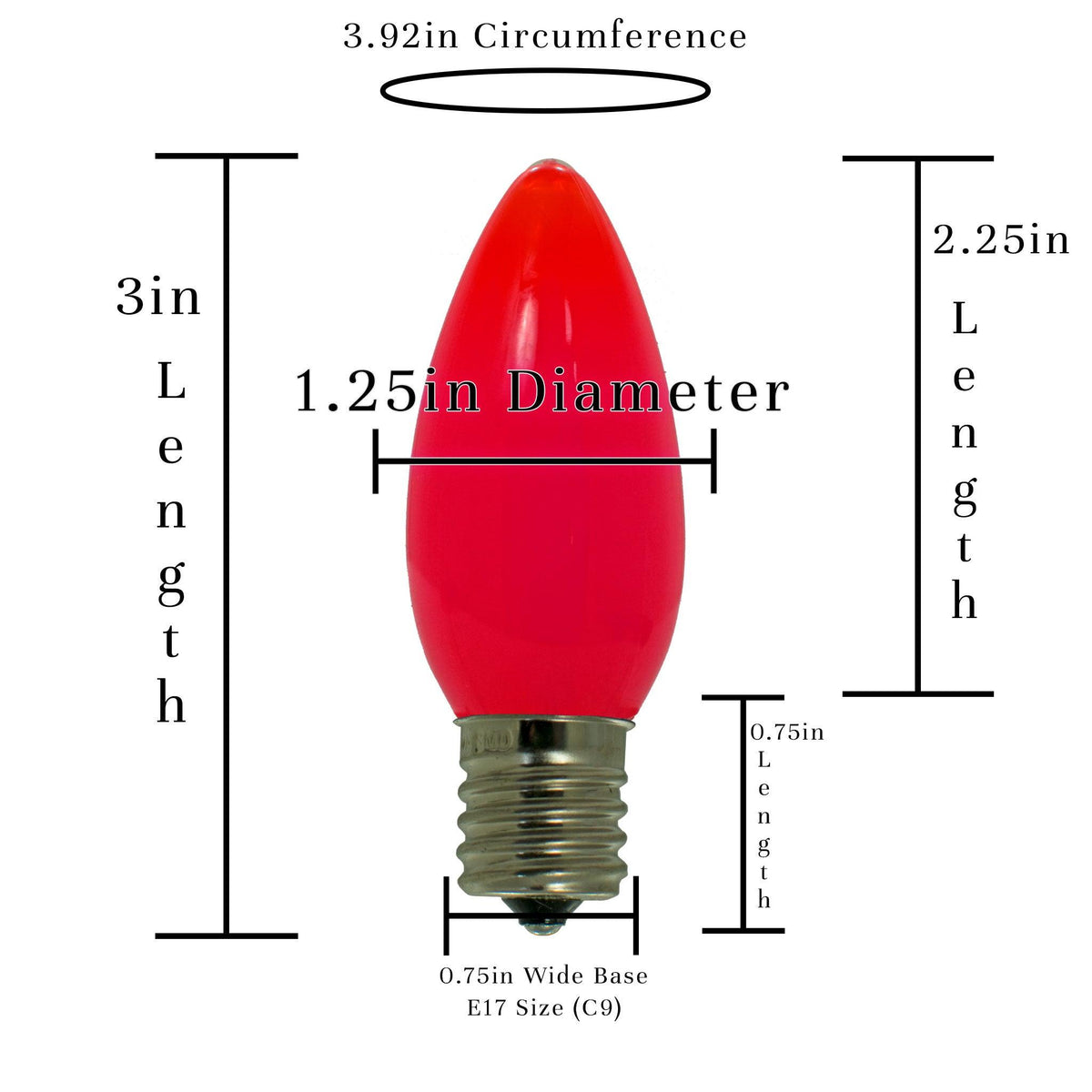 Red Solid LED Light Bulbs - Lee Display