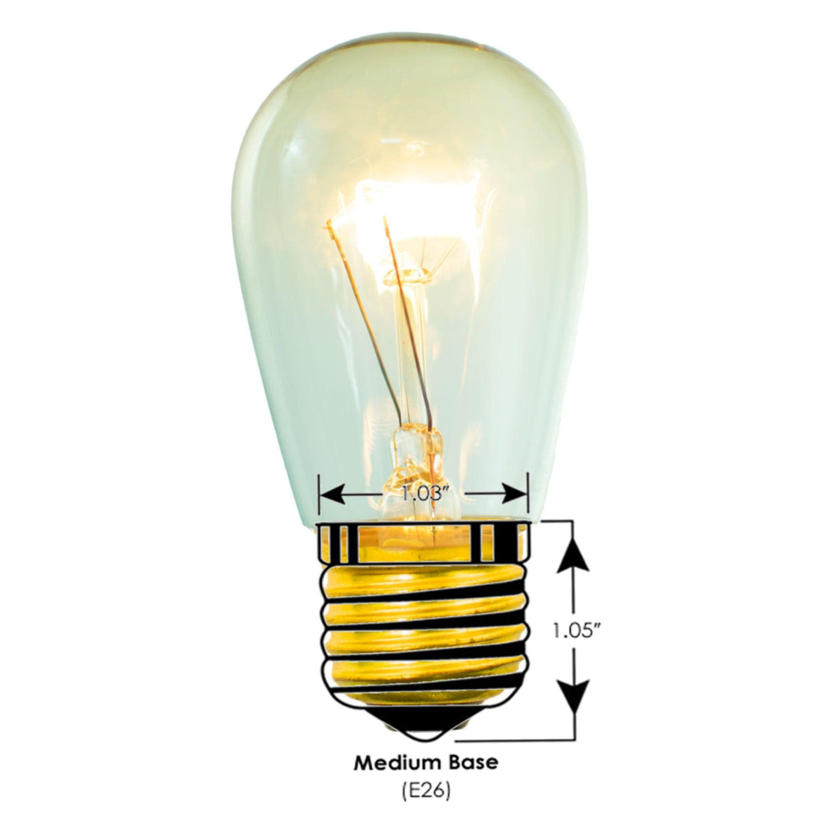 Purchase a box of brand new Edison Light Bulbs from Lee Display!  Clear Warm White Incandescent S14 Replacement Bulbs on sale at leedisplay.com