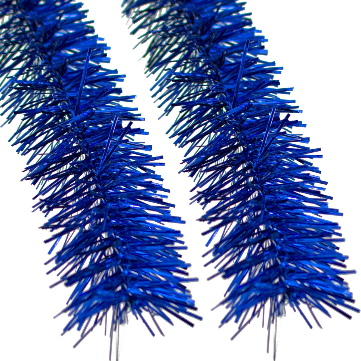 Lee Display's brand new 25ft Shiny Metallic Blue Tinsel Garlands and Fringe Embellishments on sale now at leedisplay.com