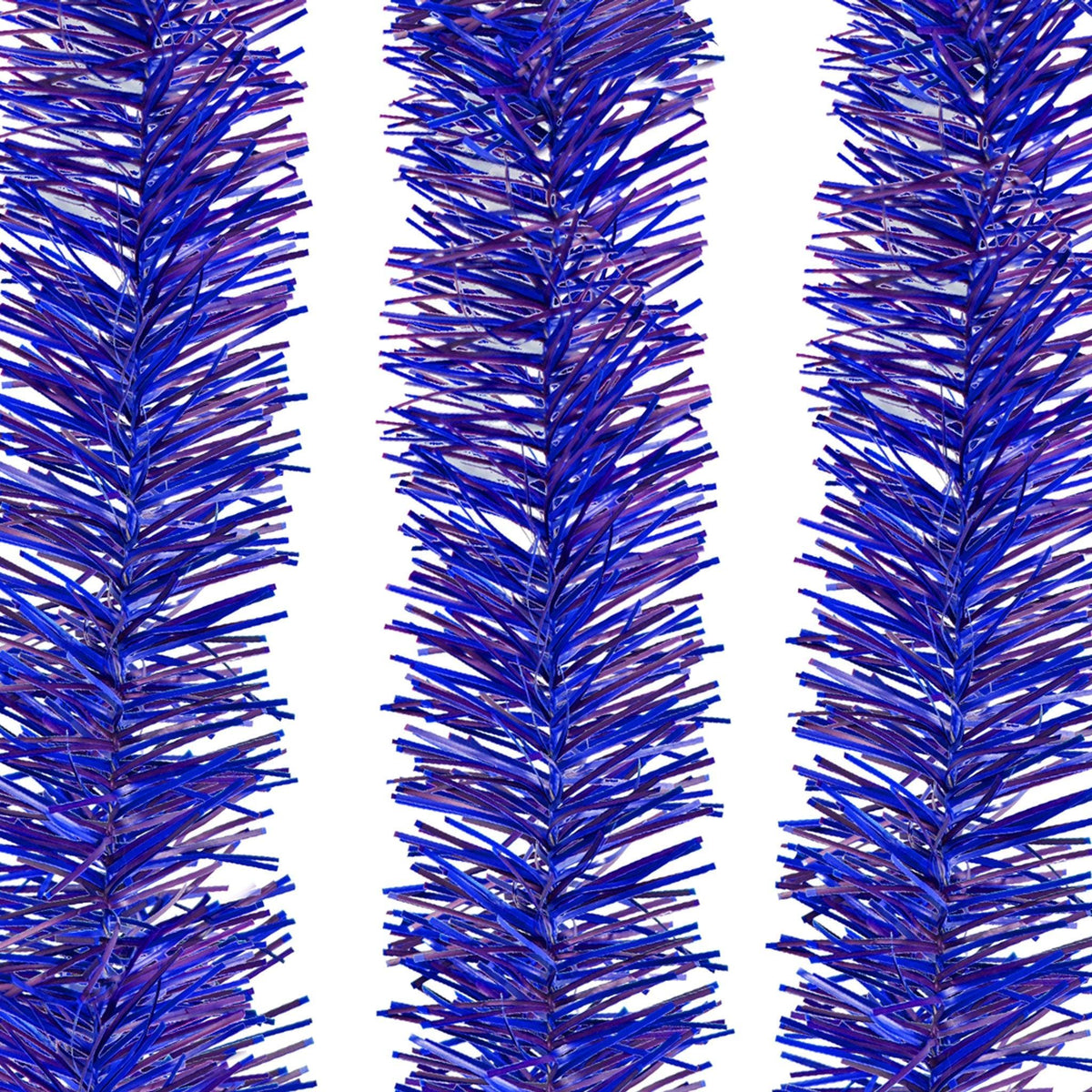 Lee Display's brand new 25ft Shiny Metallic Blue Tinsel Garlands and Fringe Embellishments on sale now at leedisplay.com