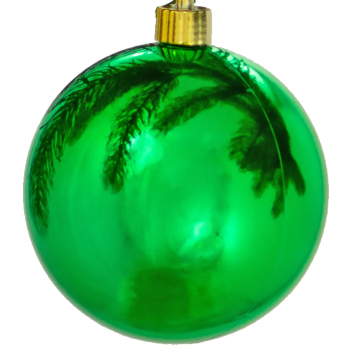 Lee Display offers brand new Shiny Green Plastic Ball Ornaments at wholesale prices for affordable Christmas Tree Hanging and Holiday Decorating on sale at leedisplay.com