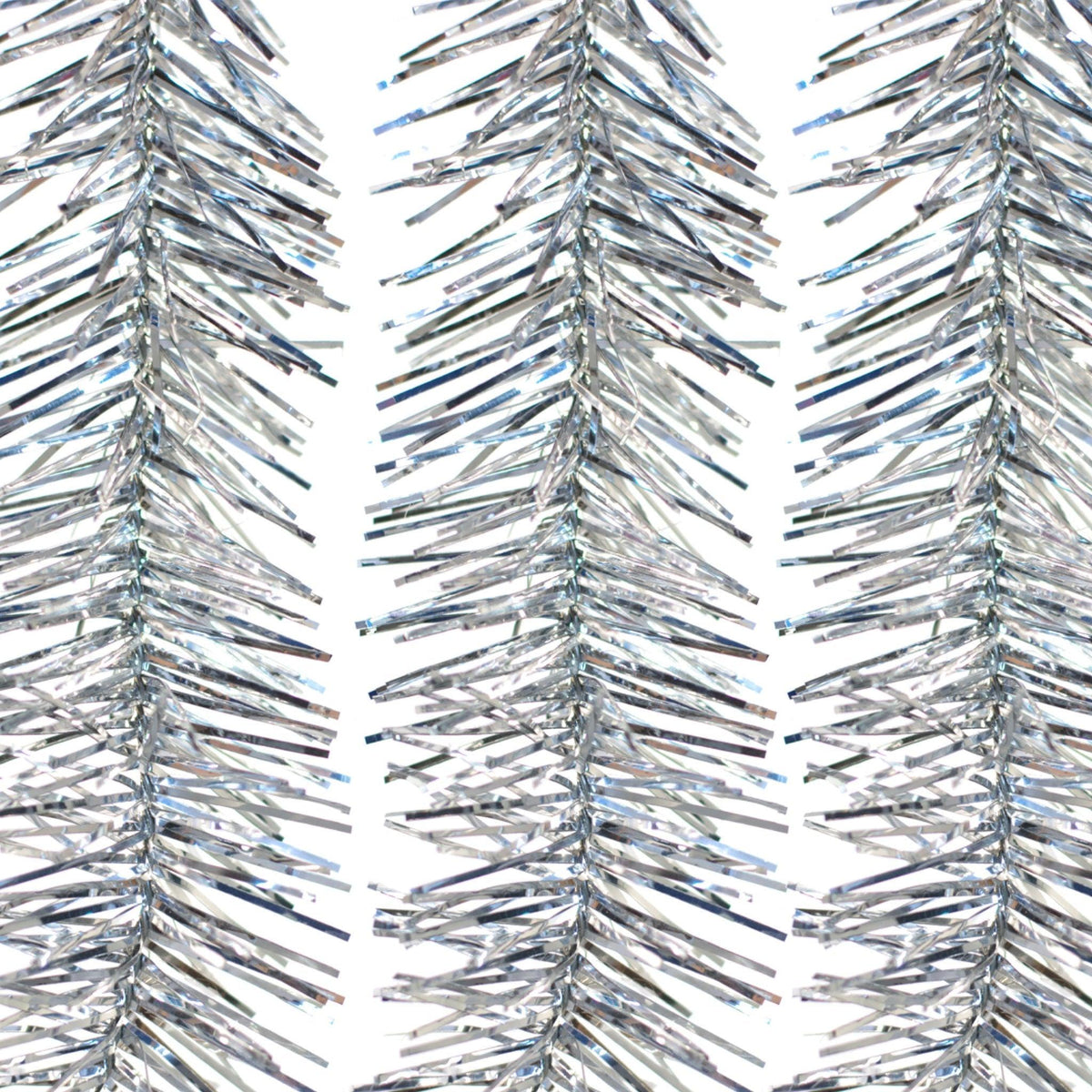 Lee Display's brand new 25ft Metallic Silver Tinsel Garlands and Fringe Embellishments on sale at leedisplay.com