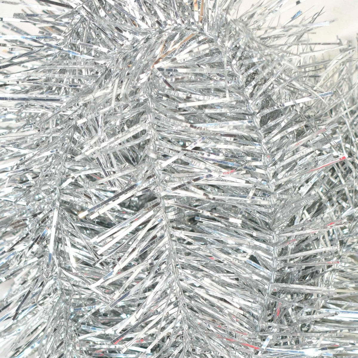 Lee Display's brand new 25ft Metallic Silver Tinsel Garlands and Fringe Embellishments on sale at leedisplay.com