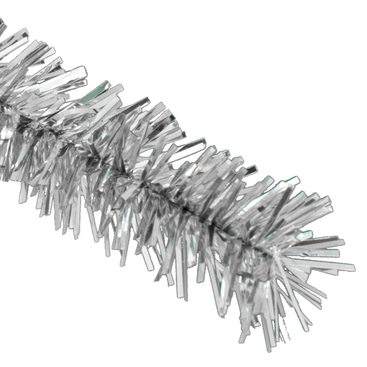 Lee Display's brand new 25ft Metallic Silver Tinsel Garlands and Fringe Embellishments on sale at leedisplay.com