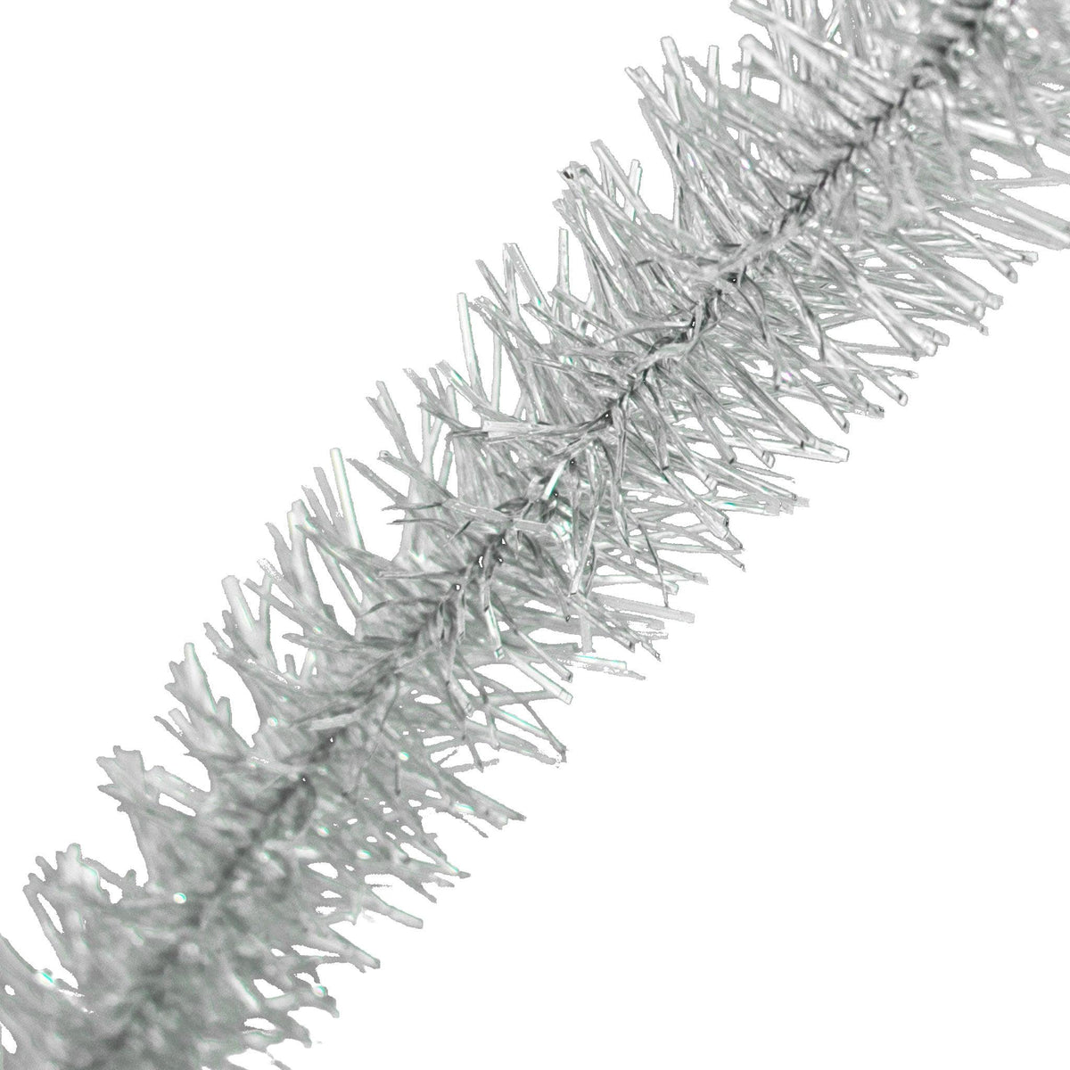 Lee Display's brand new 25ft Metallic Silver Tinsel Garlands and Fringe Embellishments on sale at leedisplay.com