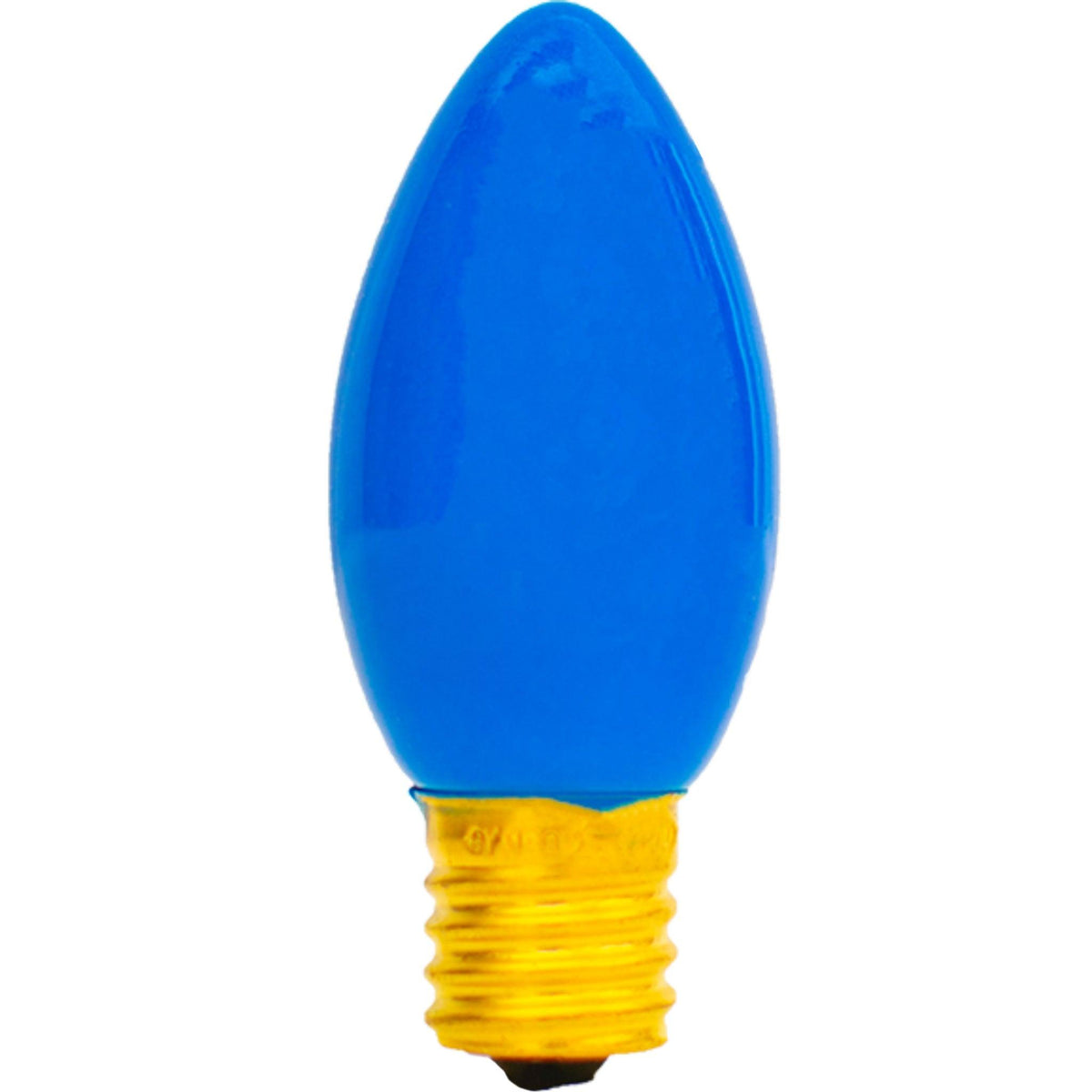 C-7 & C-9 Solid Ceramic Blue Christmas Light Bulbs.  Replace your old bulbs with a set of brand new Candelabra Lights.   Shop now at leedisplay.com