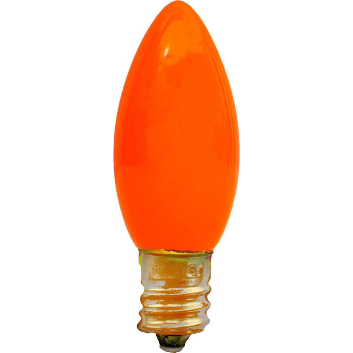 Buy brand new boxes of C-7 & C-9 Solid Ceramic Orange Christmas Light Bulbs at LeeDisplay.com