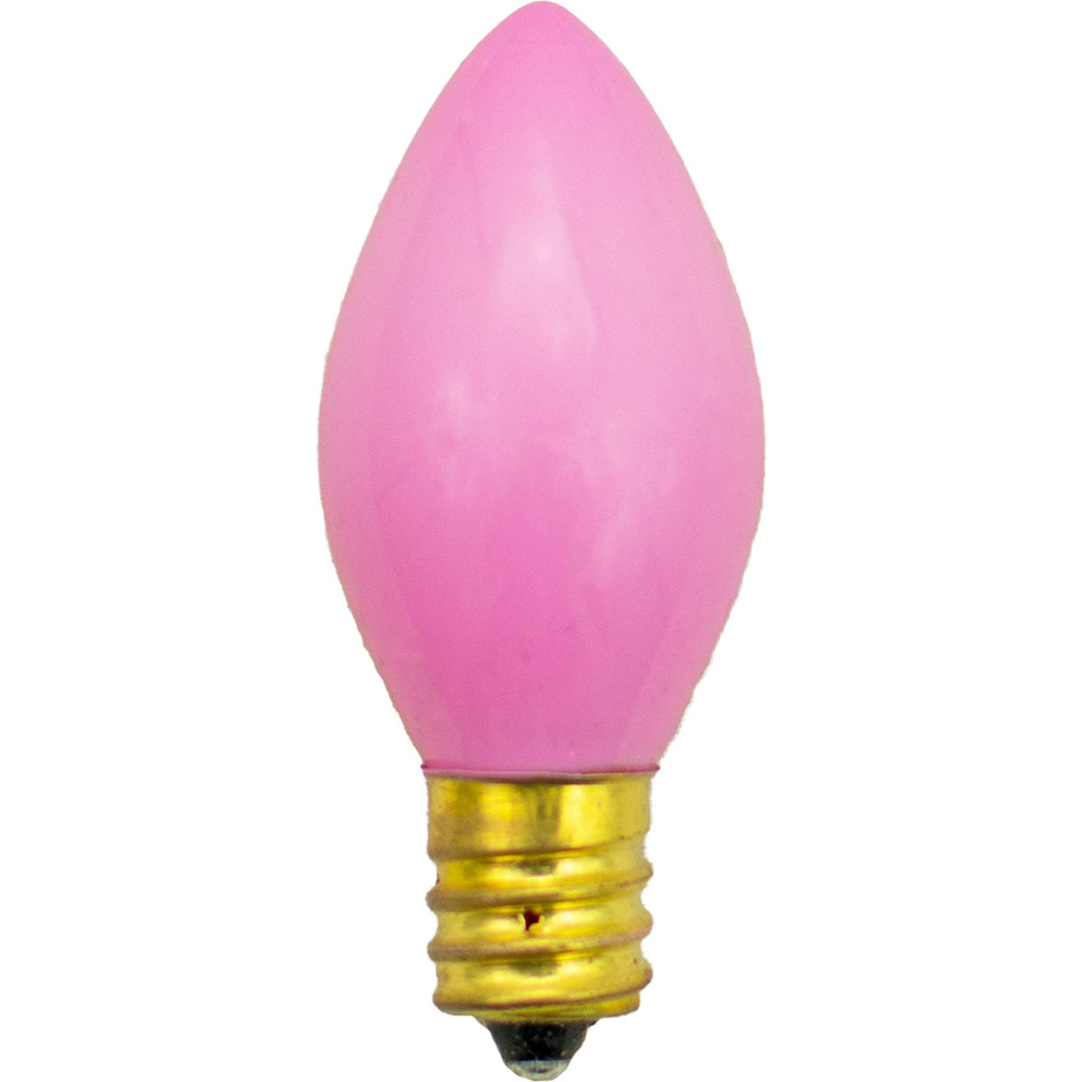 Buy brand new boxes of C-7 & C-9 Solid Ceramic Pink Christmas Light Bulbs at LeeDisplay.com