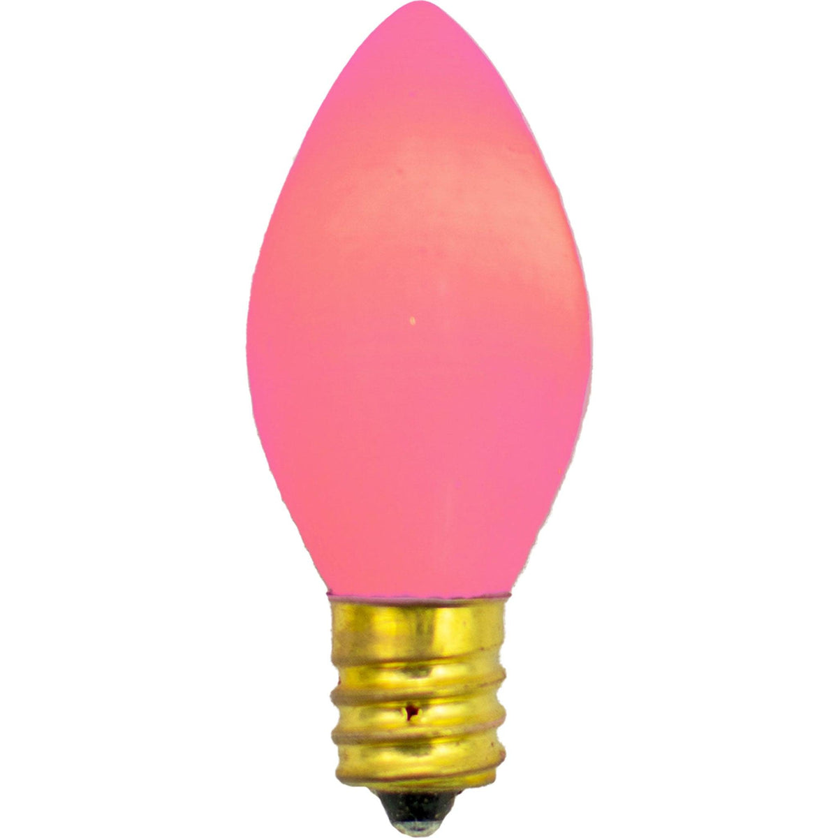 Buy brand new boxes of C-7 & C-9 Solid Ceramic Pink Christmas Light Bulbs at LeeDisplay.com