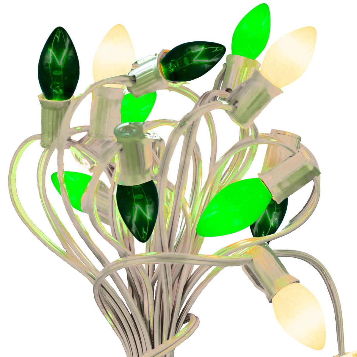 Introducing Lee Display's brand new box of C7/C9 Candelabra Style St. Patrick's Day Christmas Light Bulbs on sale at leedisplay.com