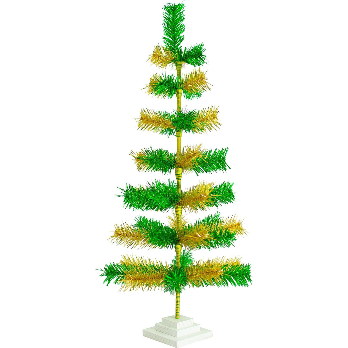 Introducing Lee Display's brand new St. Patrick's Day Themed Mixed Tinsel Christmas Trees made by hand in the USA!    Celebrate the luck of the Irish spirit with a Shamrock-Green and Gold-colored Tinsel Christmas Tree.  Shop now at leedisplay.com