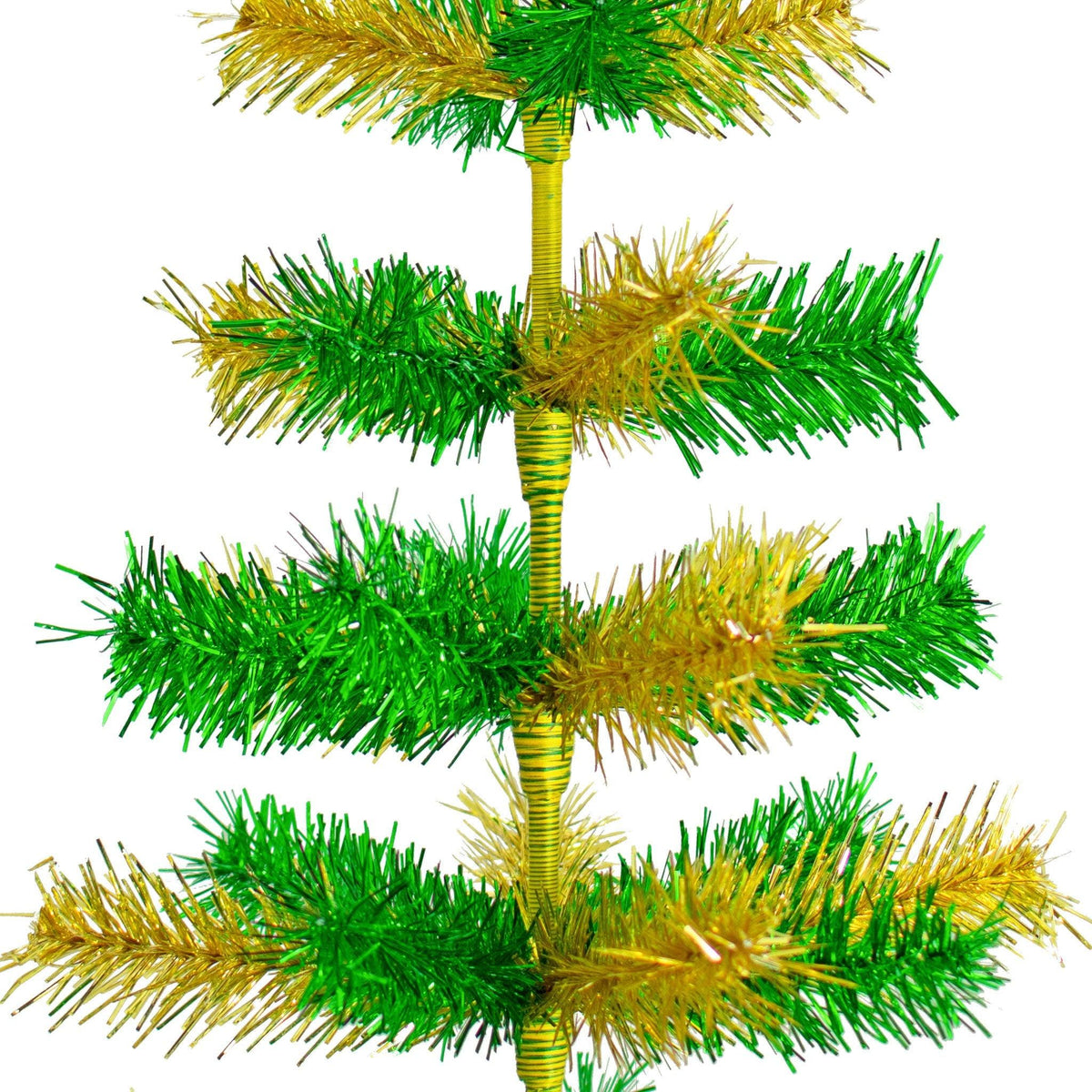 Introducing Lee Display's brand new St. Patrick's Day Themed Mixed Tinsel Christmas Trees made by hand in the USA!    Celebrate the luck of the Irish spirit with a Shamrock-Green and Gold-colored Tinsel Christmas Tree.  Shop now at leedisplay.com