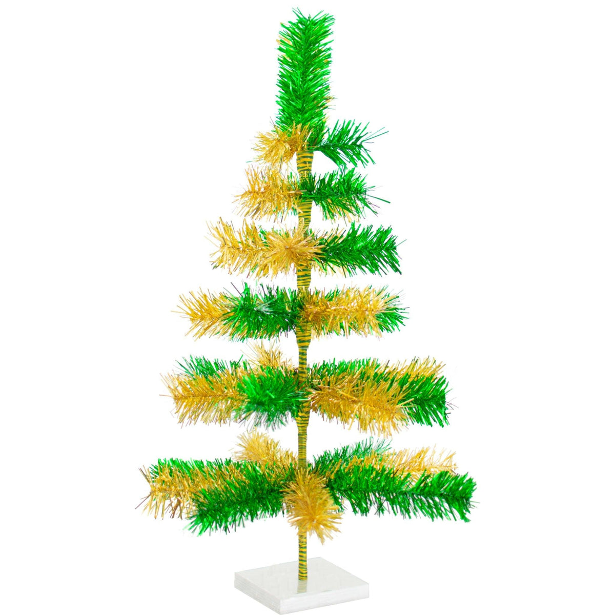 Introducing Lee Display's brand new St. Patrick's Day Themed Mixed Tinsel Christmas Trees made by hand in the USA!    Celebrate the luck of the Irish spirit with a Shamrock-Green and Gold-colored Tinsel Christmas Tree.  Shop now at leedisplay.com