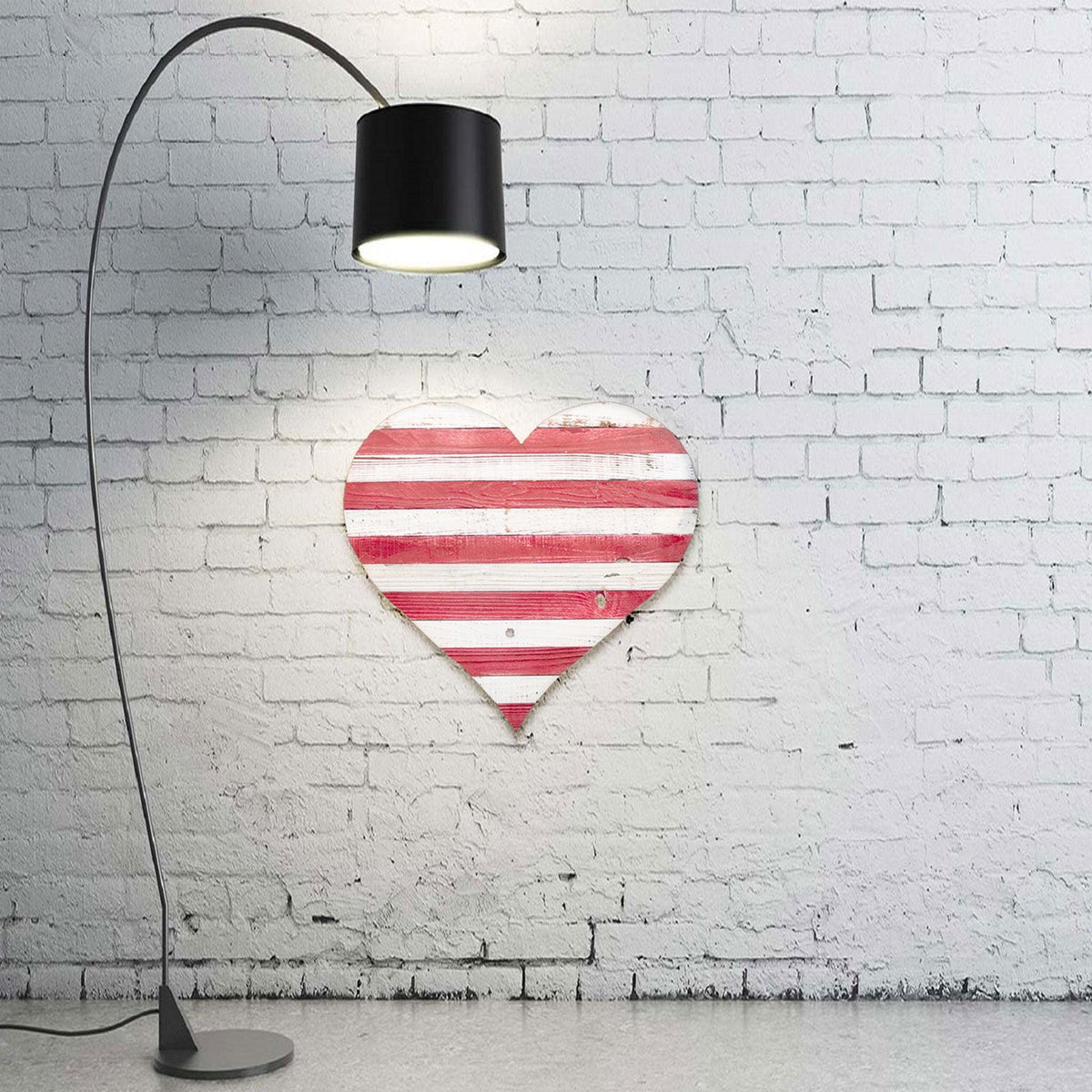 Striped Wooden Valentine's Day Heart - Lee Display