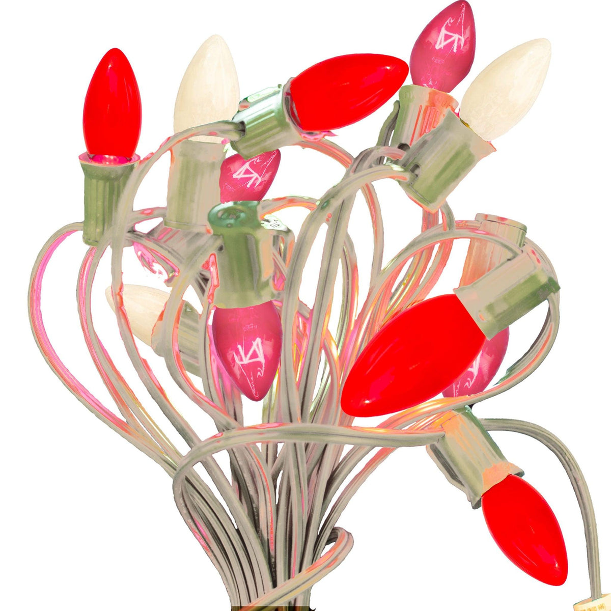 Buy a brand new set of Lee Display's C7/C9 Candelabra Style Valentine's Day Christmas Light Sets on sale at leedisplay.com