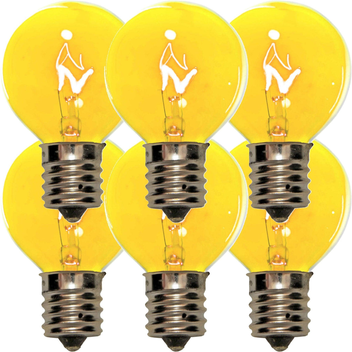 1 Box of 25 of brand new transparent Yellow G40 Globe Light Bulbs Replace your old bulbs today at leedisplay.com