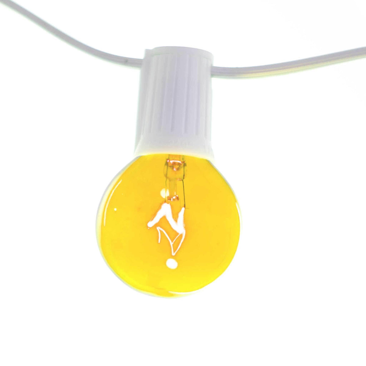 1 Box of 25 of brand new transparent Yellow G40 Globe Light Bulbs Replace your old bulbs today at leedisplay.com