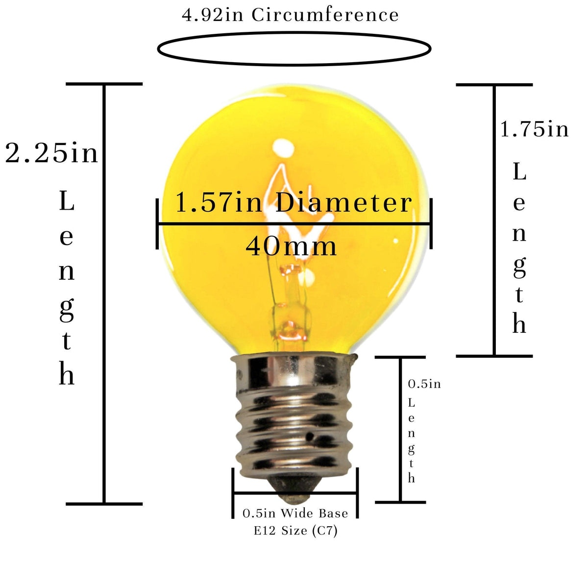 Size of a G40 Light Bulb available for sale on Leedisplay.com