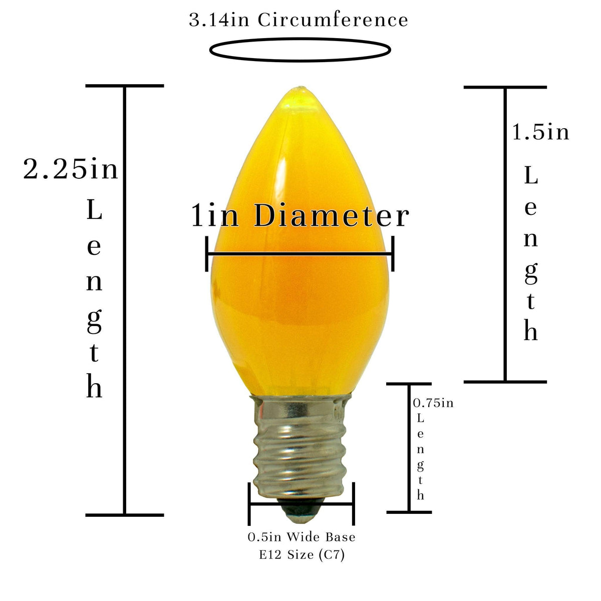 Yellow Solid LED Light Bulbs - Lee Display