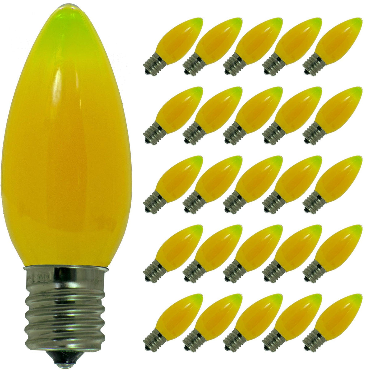 Yellow Solid LED Light Bulbs - Lee Display