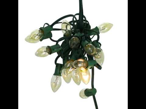 C-7 & C-9 Clear Christmas Light Bulbs.  Replace your old bulbs with a set of brand new Candelabra Lights.  On sale at leedisplay.com